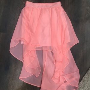 Hot pink high low dress